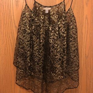 Gold Lace Top